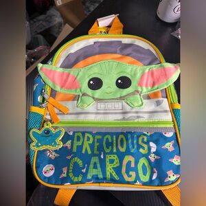 Star Wars Kids Baby Yoda Backpack - Green, Blue, and Orange